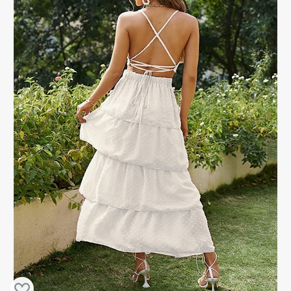 GLAMaker Polka-Dot Boho Ruffle Dress - Picture 3 of 3